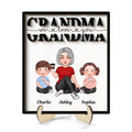 Grandma Mom Auntie Kids Sitting We Love You Mother¡®s Day Gift Personalized 2-Layer Wooden Plaque
